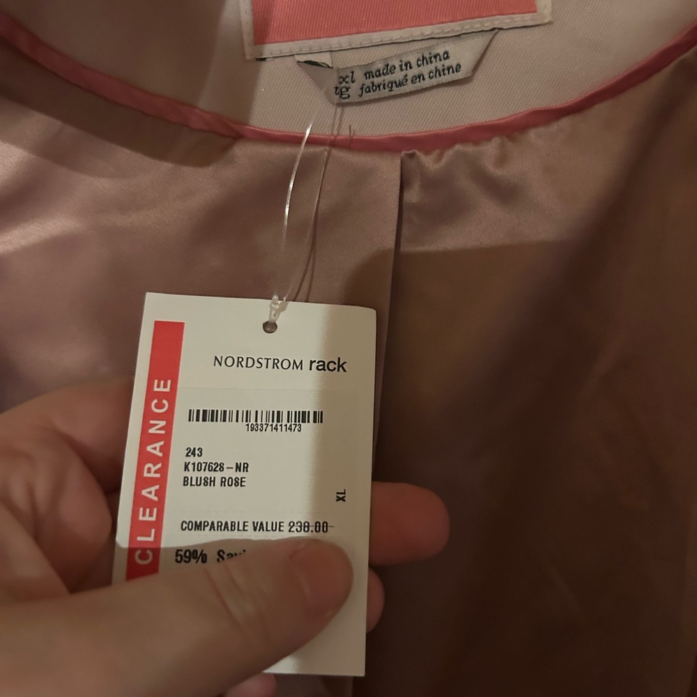 Kate Spade Soft Pink Trench Coat size XL NWT MSRP 229.00 jacket - Picture 11 of 15